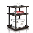 Pemberly Row Turn-N-Tube Contemporary Wood Multipurpose Shelf in Espresso/Black