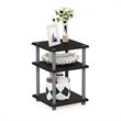 Pemberly Row Turn-N-Tube Contemporary Wood Multipurpose Shelf in Espresso/Black