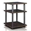 Pemberly Row Turn-N-Tube Contemporary Wood Multipurpose Shelf in Espresso/Black