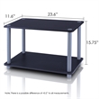 Pemberly Row Turn-N-Tube 2-Tier Shelves/End Tables Set in 2 Pcs Set