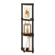 Pemberly Row 4-Tier Corner Display Rack Multipurpose in Amber Pine/Black