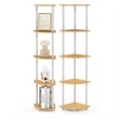 Pemberly Row Turn-N-Tube 5-Tier Corner Display Rack in Beech Set of 2