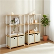 Pemberly Row 4-Tier Storage Rack Shelving Unit w/Bins in Set of 2