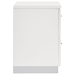 Pemberly Row Set of 2 Wood 2-Drawer Nightstand & 5-Drawer Chest in White