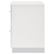 Pemberly Row Set of 2 Wood 2-Drawer Nightstand & 5-Drawer Chest in White