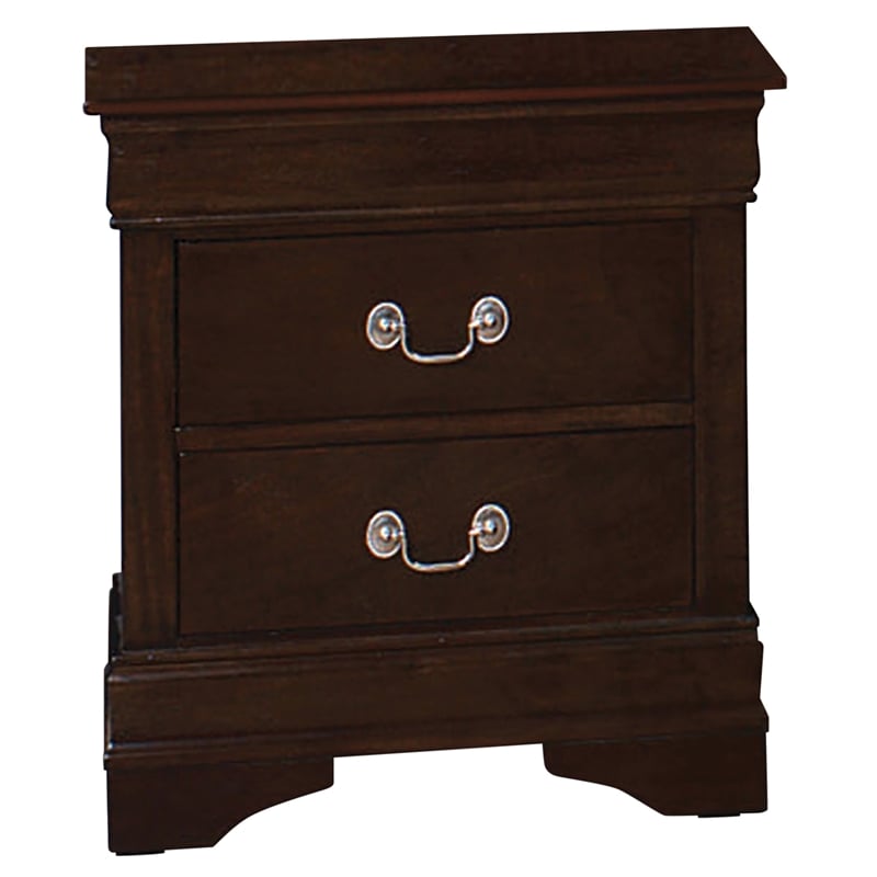 Pemberly Row Set of 2 Wood 2-Drawer Nightstand & 6-Drawer Dresser in Cappuccino