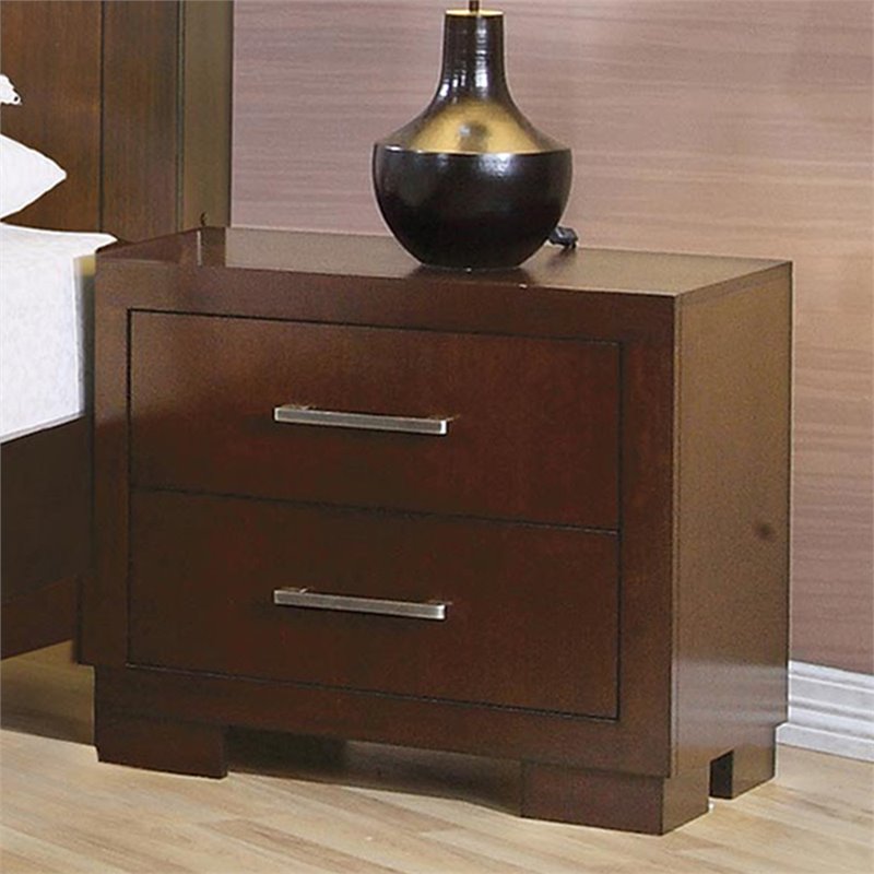 Pemberly Row Set of 2 Wood 2-Drawer Nightstand & 6-Drawer Dresser in Cappuccino