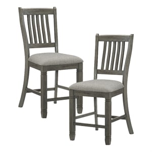 Pemberly Row Counter Height Dining Chair in Antique Gray (Set of 2)