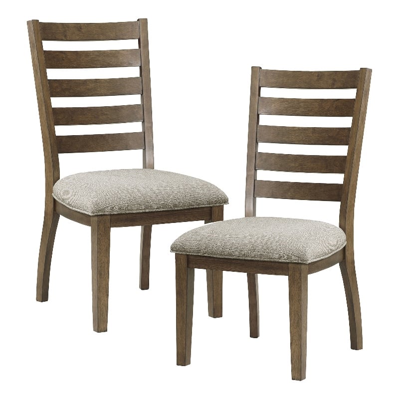 Pemberly Row Asian Hardwood Dining Room Side Chair in Cherry (Set of 2)