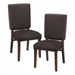 Pemberly Row Asian Hardwood Dining Room Chair in Walnut (Set of 2)