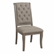 Pemberly Row Traditional Wood Dining Room Side Chair in Gray Cashmere (Set of 2)
