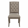 Pemberly Row Traditional Wood Dining Room Side Chair in Gray Cashmere (Set of 2)