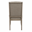 Pemberly Row Traditional Wood Dining Room Side Chair in Gray Cashmere (Set of 2)