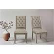 Pemberly Row Traditional Wood Dining Room Side Chair in Gray Cashmere (Set of 2)