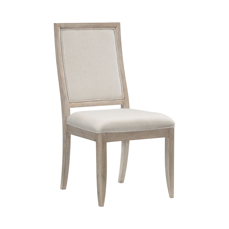Pemberly Row Contemporary Wood Dining Room Side Chair in Gray (Set of 2)