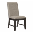 Pemberly Row Traditional Dining Room Side Chair in Wire Brushed Brown (Set of 2)