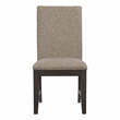Pemberly Row Traditional Dining Room Side Chair in Wire Brushed Brown (Set of 2)