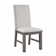 Pemberly Row Traditional Wood Dining Room Side Chair in Gray (Set of 2)