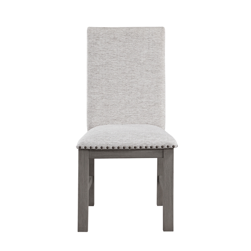 Pemberly Row Traditional Wood Dining Room Side Chair in Gray (Set of 2)