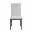 Pemberly Row Traditional Wood Dining Room Side Chair in Gray (Set of 2)