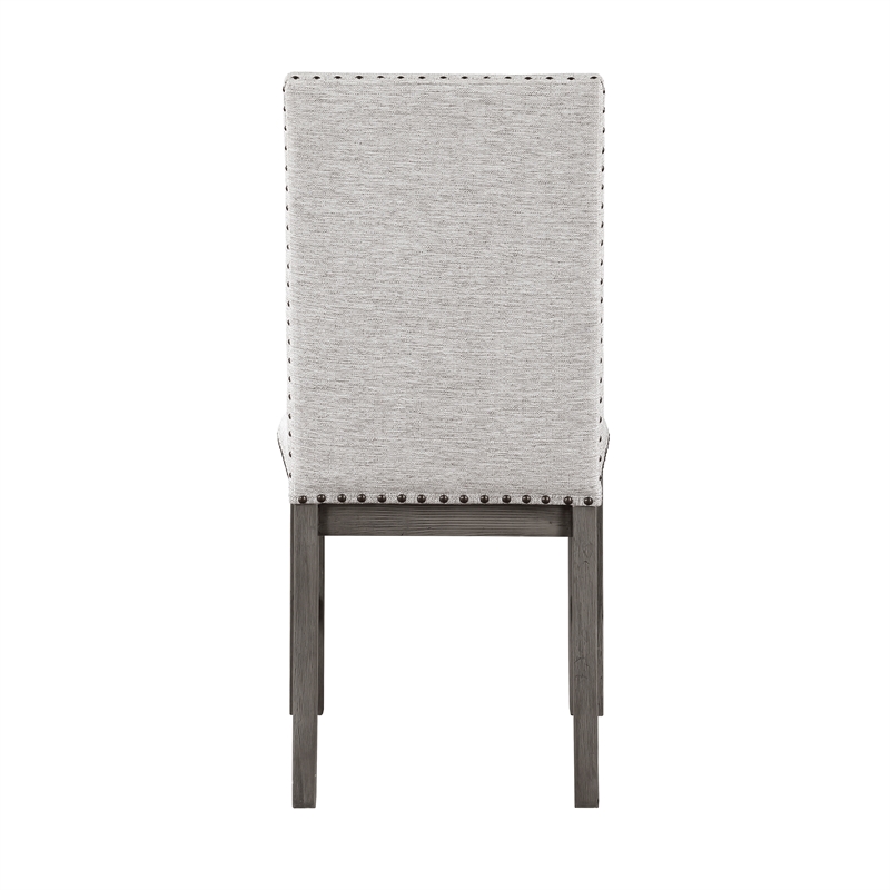 Pemberly Row Traditional Wood Dining Room Side Chair in Gray (Set of 2)