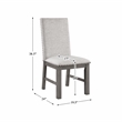 Pemberly Row Traditional Wood Dining Room Side Chair in Gray (Set of 2)