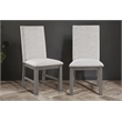 Pemberly Row Traditional Wood Dining Room Side Chair in Gray (Set of 2)