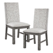 Pemberly Row Traditional Wood Dining Room Side Chair in Gray (Set of 2)