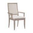 Pemberly Row Contemporary Wood Dining Room Arm Chair in Gray (Set of 2)