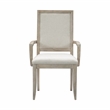 Pemberly Row Contemporary Wood Dining Room Arm Chair in Gray (Set of 2)