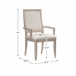 Pemberly Row Contemporary Wood Dining Room Arm Chair in Gray (Set of 2)