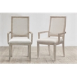 Pemberly Row Contemporary Wood Dining Room Arm Chair in Gray (Set of 2)