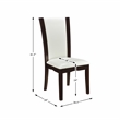 Pemberly Row Wood and Faux Leather Dining Room Side Chair in Espresso (Set of 2)