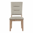 Pemberly Row Wood and Fabric Dining Room Side Chair in Beige (Set of 2)
