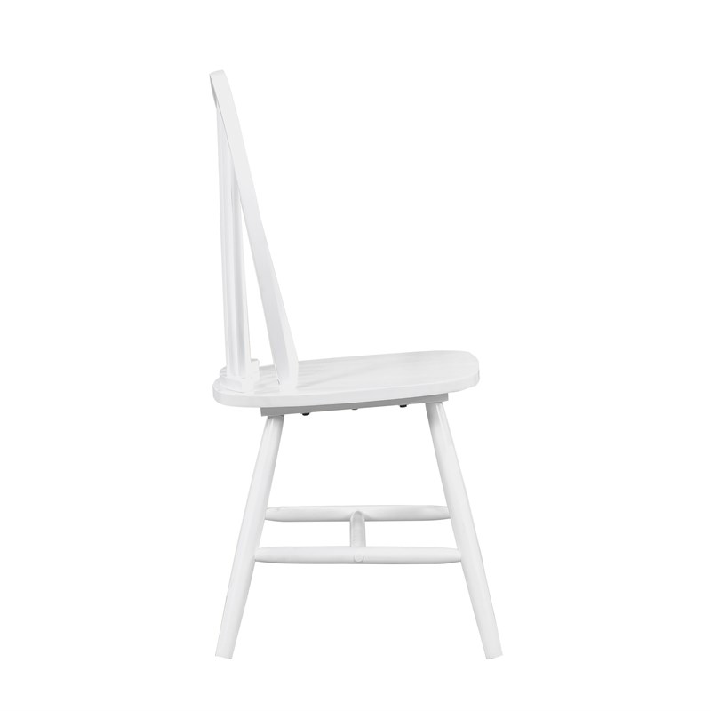 Pemberly Row Wood Dining Room Side Chair - Set of 2 in White