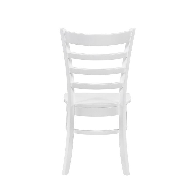 Pemberly Row Wood Dining Room Side Chair - Set of 2 in White