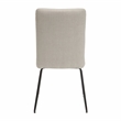 Pemberly Row Metal & Fabric Dining Room Side Chair - Set of 2 in Beige