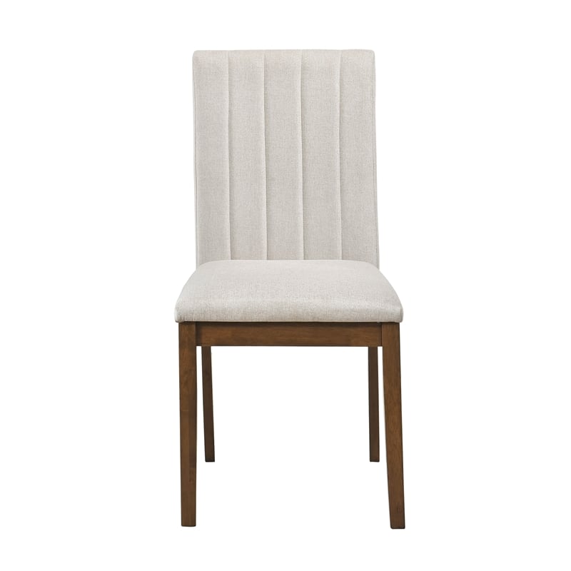 Pemberly Row Textured Dining Room Side Chair - Set of 2 in Beige