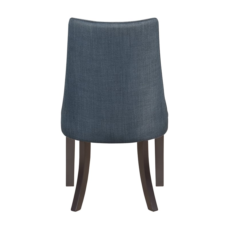 Pemberly Row Textured Dining Room Side Chair - Set of 2 in Blue Gray
