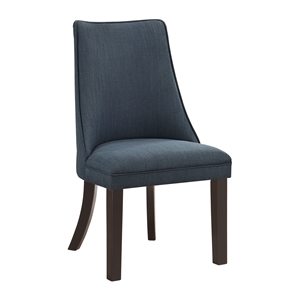 Pemberly Row Textured Dining Room Side Chair - Set of 2 in Blue Gray