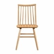 Pemberly Row Asian Hardwood Dining Room Side Chair-set of 2 in Natural oak
