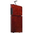 Pemberly Row Modern Wood Veneer Table Lectern in Mahogany/Walnut
