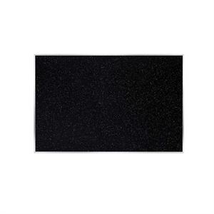 Pemberly Row 4' x 6' Rubber Bulletin Board with Aluminum Frame in Multi-Color