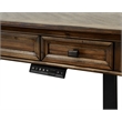 Pemberly Row Wood Electronic Sit Stand Desk Standing Desk in Brown
