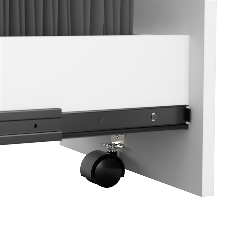 Pemberly Row Cubicle Storage Set in Pure White - Engineered Wood