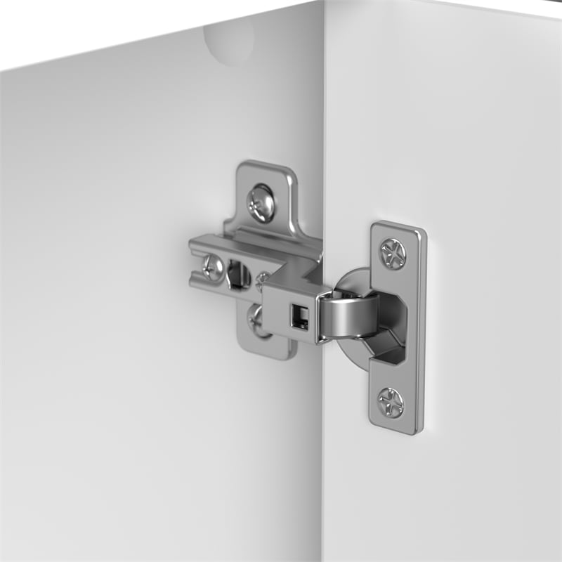 Pemberly Row Cubicle Storage Set in Pure White - Engineered Wood