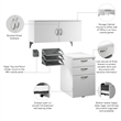 Pemberly Row Cubicle Storage Set in Pure White - Engineered Wood