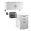Pemberly Row Cubicle Storage Set in Pure White - Engineered Wood