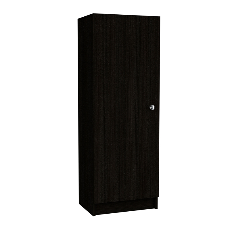 Pemberly Row Modern / Contemporary Engineered Wood Pantry in Black