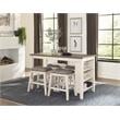 Pemberly Row Contemporary Wood Counter Height Dining Table in Antique White